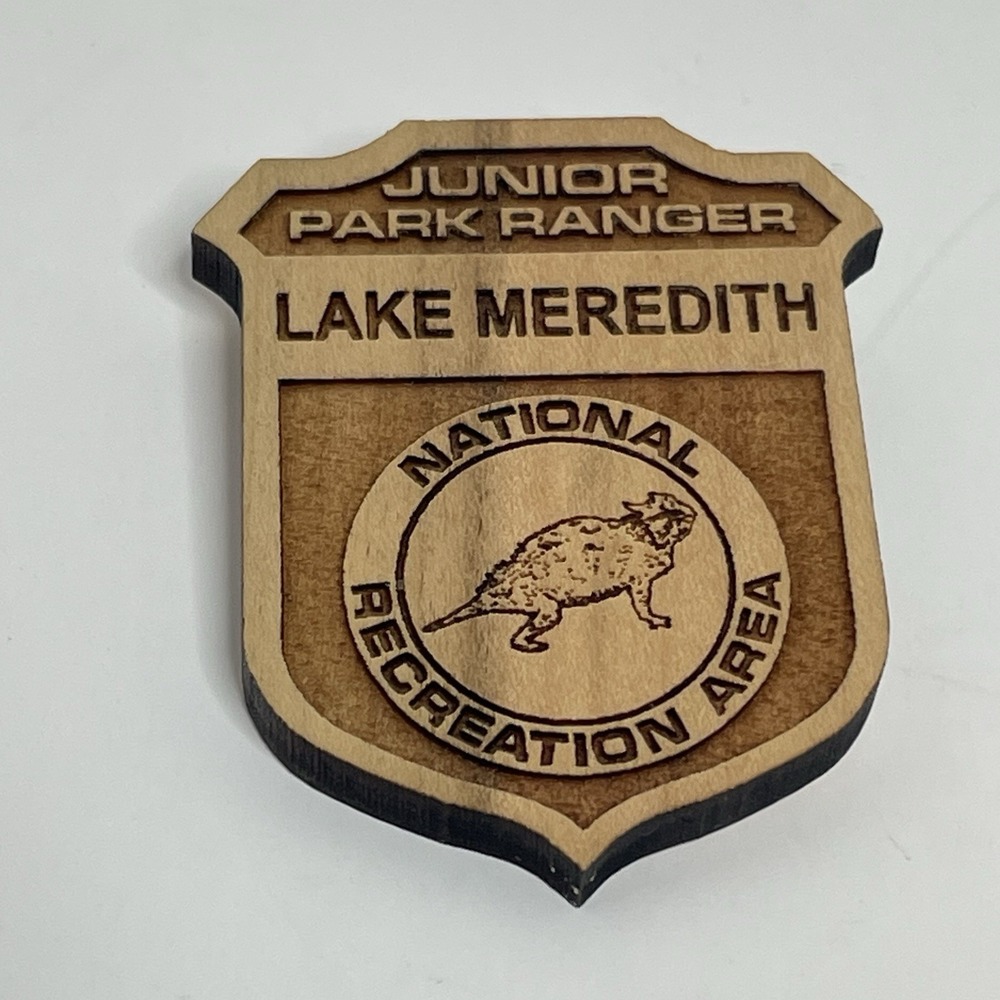 LAKE MEREDITH NATIONAL RECREATION AREA Junior Ranger Badge WOOD NPS
